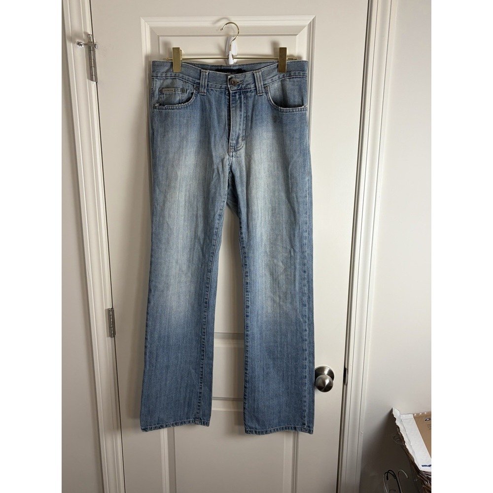 Calvin Klein Straight Leg Faded Dark Wash Jeans, 30x32, MB98A62 "Broken In/Worn"